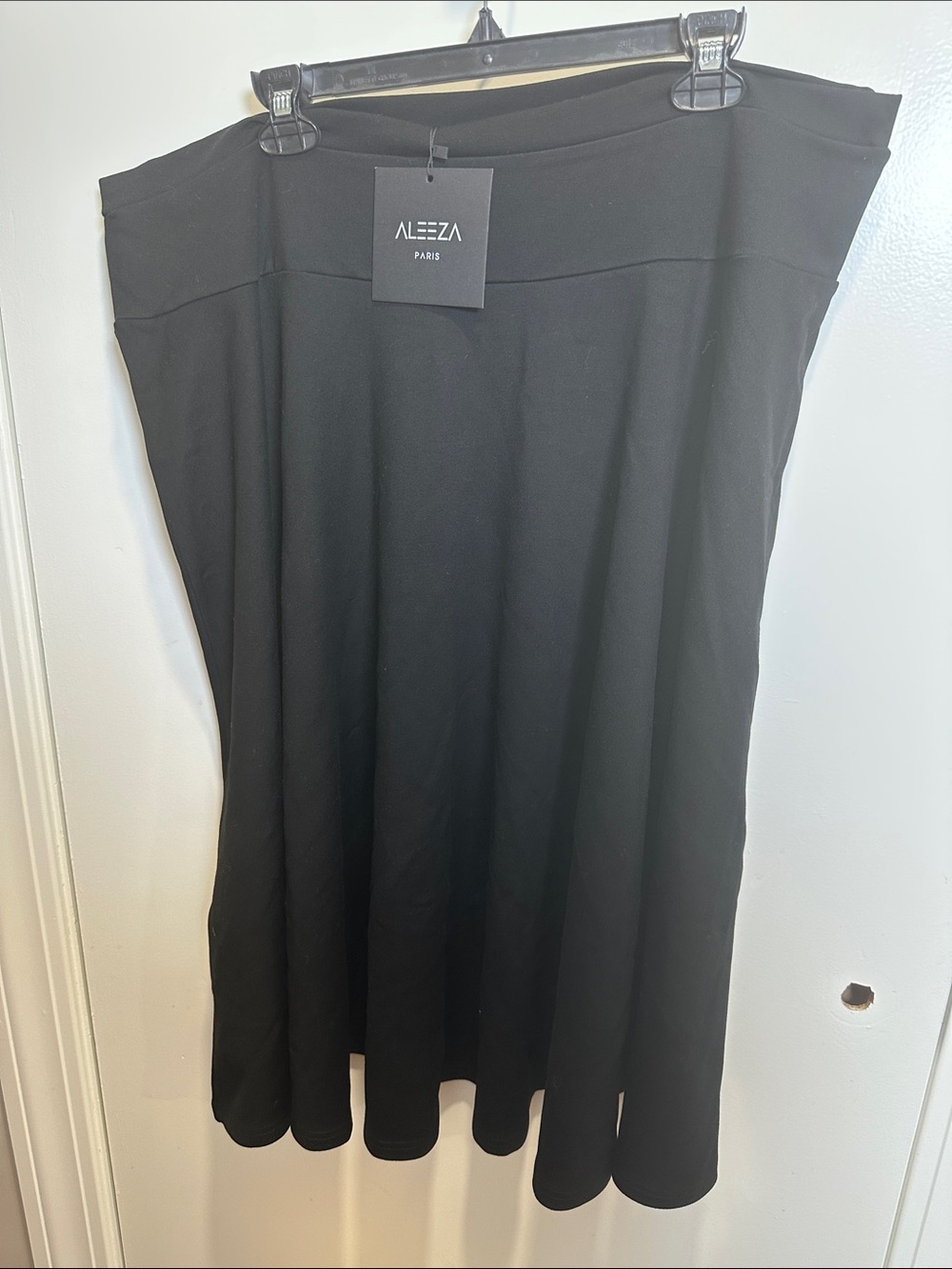 Aleeza Paris Black Midi Skirt — Flared Everyday Essential (57)